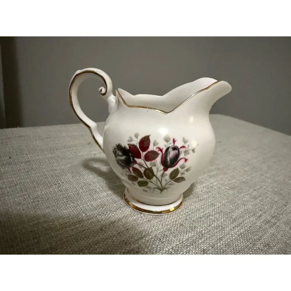 Vintage Tuscan Fine English Bone China Midnight Rose Creamer